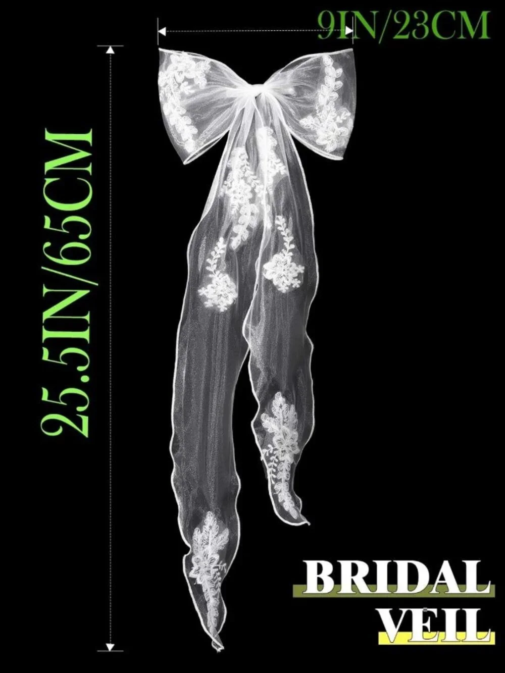 Elegant Bridal Hair Bow Clip - Lace Floral Wedding Accessory for Women